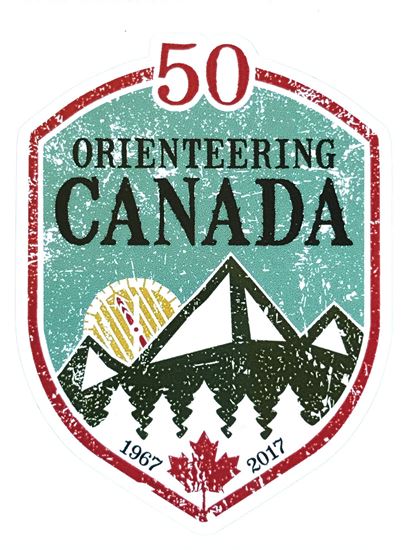 Image de Autocollant 50e anniversaire d'Orienteering Canada