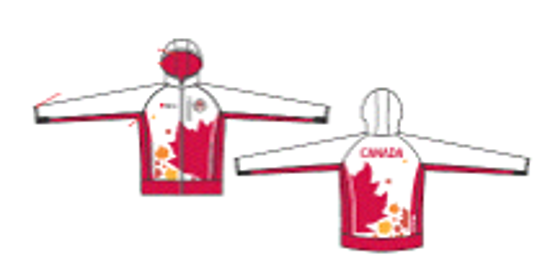 Image de Sweat à capuche blanc à fermeture éclair Team Canada - design 2014